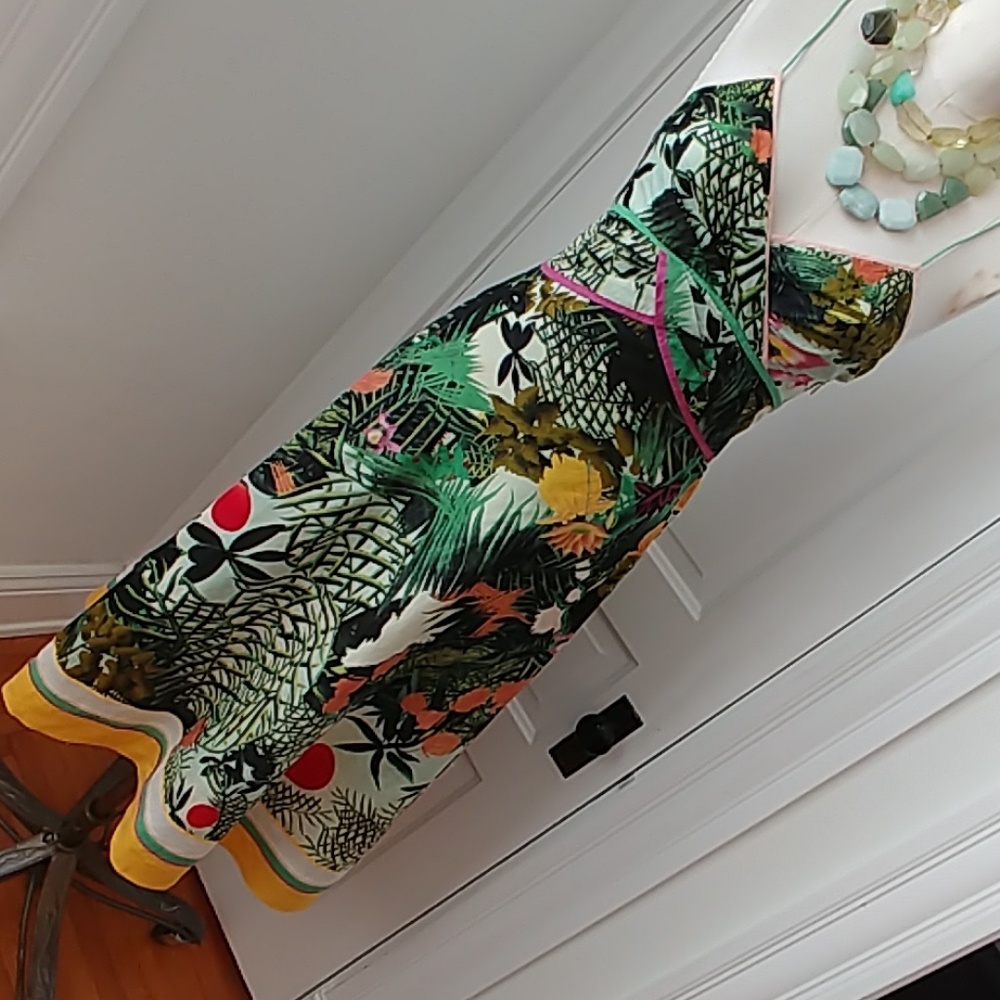 Catherine Malandrino tropical print cotton dress